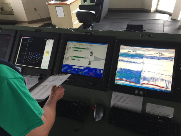 10 monitor it all and adjust the depth as you trawl to catch the fish on the sonar